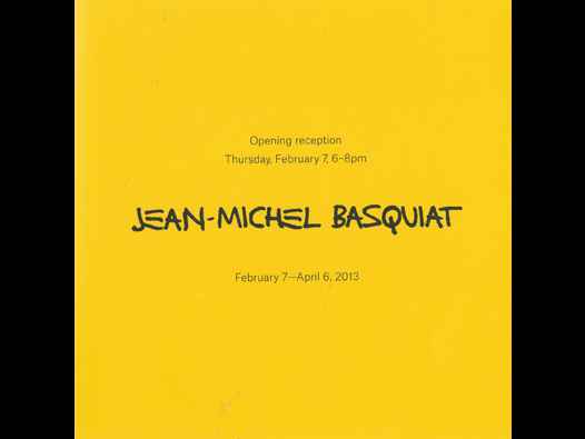 Jean-Michel Basquiat (Gagosian) fold-out. Poster relating to an exhibition, 2013