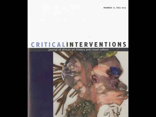 image of Critical Interventions Number 12, Fall 2013