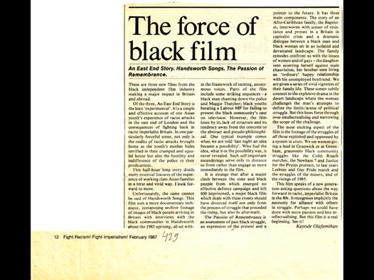 image of The force of black film