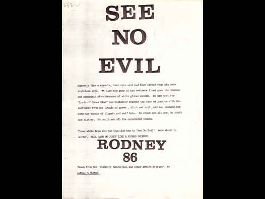 image of See No Evil - Donald Rodney 