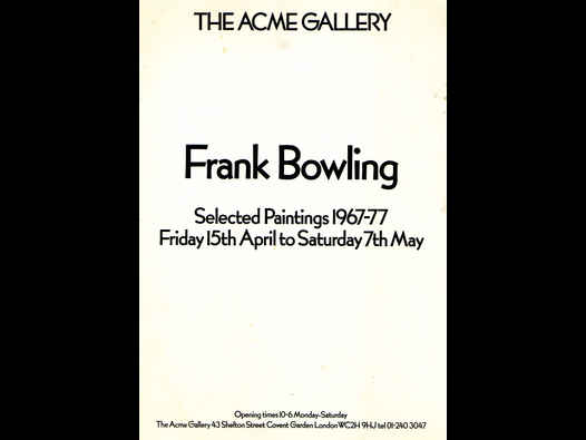 image of Frank Bowling | Selected Paintings 1967-77